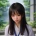 二次元文化研究学者陈晓薇头像，年轻女性学者，书架背景
